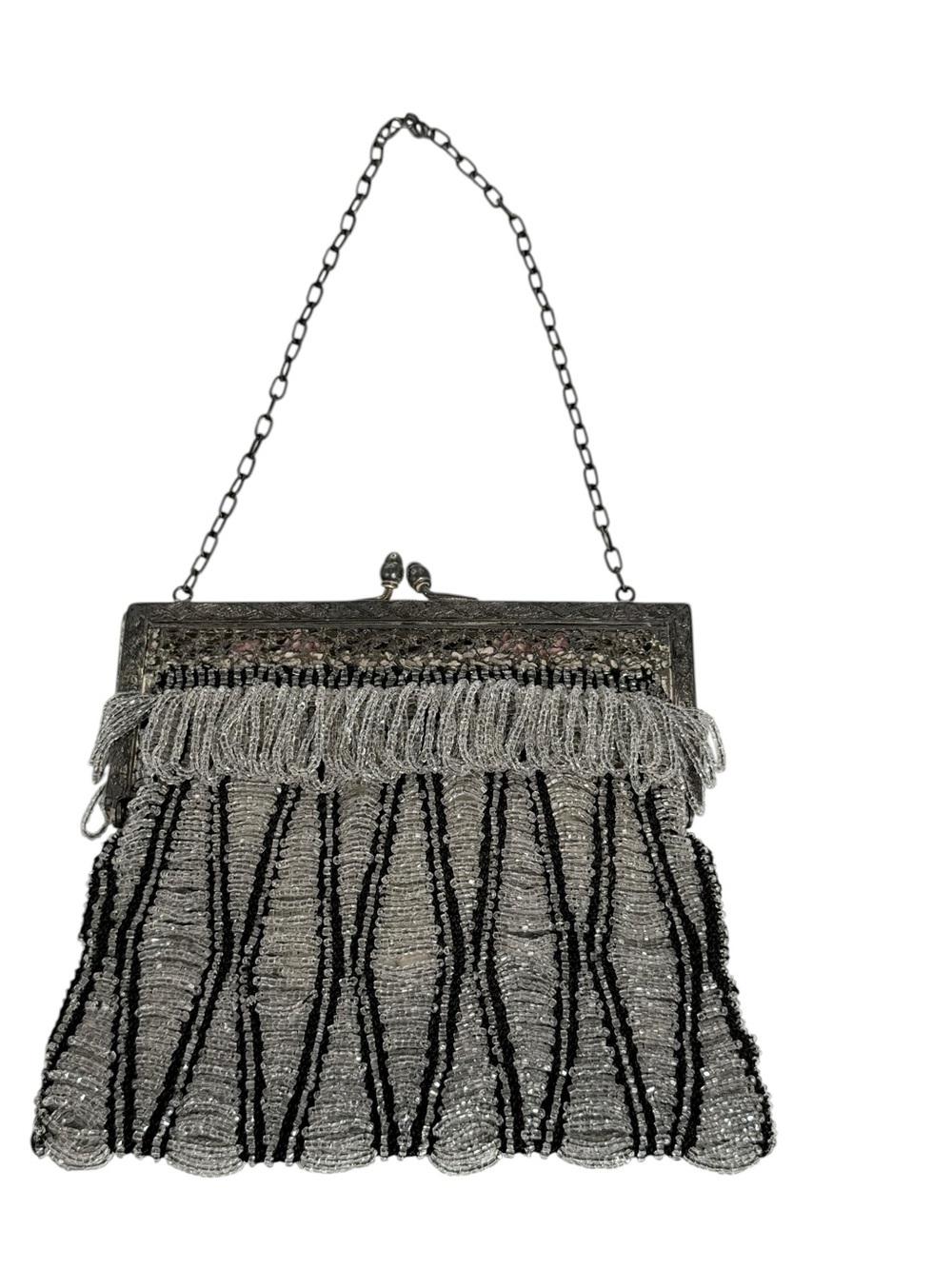 Art Deco beaded evening purse 1920s–1930s Gatsby dapper formal weddings vintage